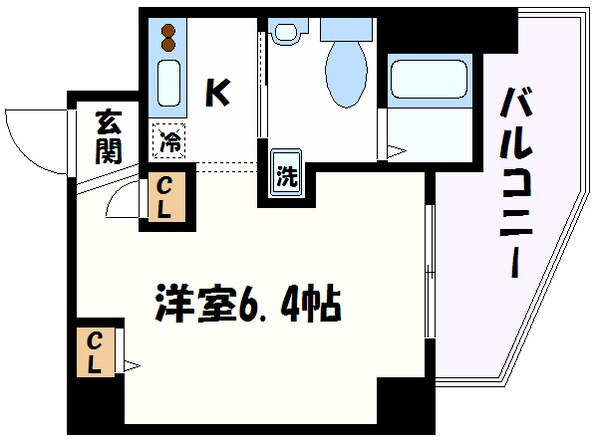 恵美須町駅 徒歩5分 8階の物件間取画像